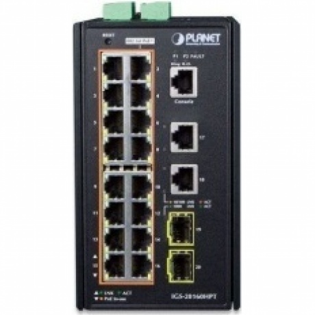 Коммутатор Planet IP30 IGS-20160HPT
Коммутатор Planet IP30 IGS-20160HPT