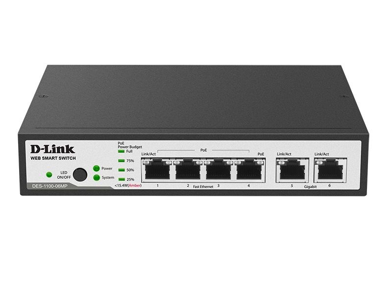 Коммутатор D-Link DES-1100-06MP/A1A
Коммутатор D-Link DES-1100-06MP/A1A