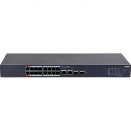 Коммутатор Dahua DH-CS4218-16ET-240 (L2) 16x100Мбит/с 2xКомбо(1000BASE-T/SFP) 2SFP 16PoE 240W управляемый
Коммутатор Dahua DH-CS4218-16ET-240 (L2) 16x100Мбит/с 2xКомбо(1000BASE-T/SFP) 2SFP 16PoE 240W управляемый