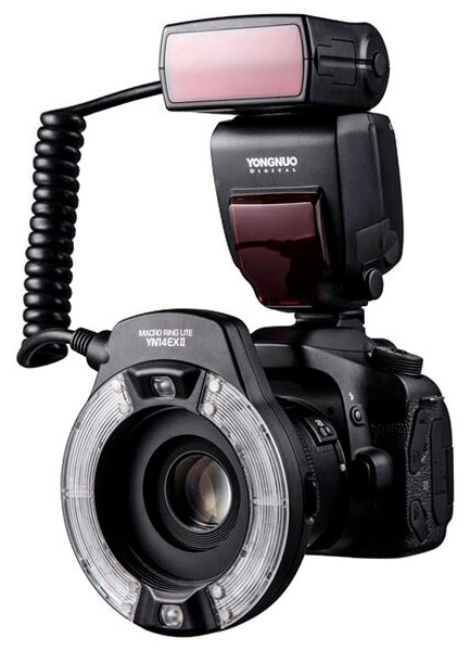 Вспышка YongNuo Speedlite YN-14EX II макровспышка для Canon
Вспышка YongNuo Speedlite YN-14EX II макровспышка для Canon