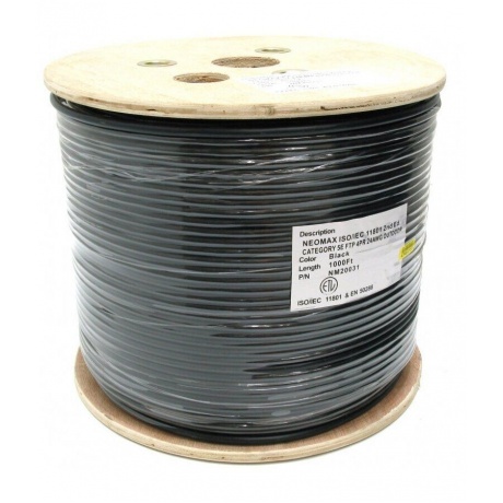 Кабель NEOMAX F/UTP cat.5e 4 пары (305 м) 0.52 мм (24 AWG) Медь, внешний, PE, черный (NM20031)
Кабель NEOMAX F/UTP cat.5e 4 пары (305 м) 0.52 мм (24 AWG) Медь, внешний, PE, черный (NM20031)