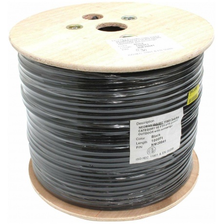 Кабель NEOMAX F/UTP cat.5e 4 пары (305 м) 0.52 мм (24 AWG) Медь, внешний, стальной трос 2.0мм, PE, черный (NM20041)
Кабель NEOMAX F/UTP cat.5e 4 пары (305 м) 0.52 мм (24 AWG) Медь, внешний, стальной трос 2.0мм, PE, черный (NM20041)