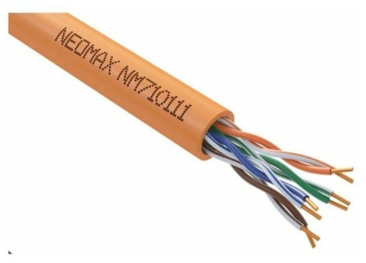 Кабель NEOMAX U/UTP cat.5e 4x2x0.52 (24 AWG) Медь, ZH нг(А)-HF (LSZH), внутренний (305 м), оранжевый (NM710111)
Кабель NEOMAX U/UTP cat.5e 4x2x0.52 (24 AWG) Медь, ZH нг(А)-HF (LSZH), внутренний (305 м), оранжевый (NM710111)