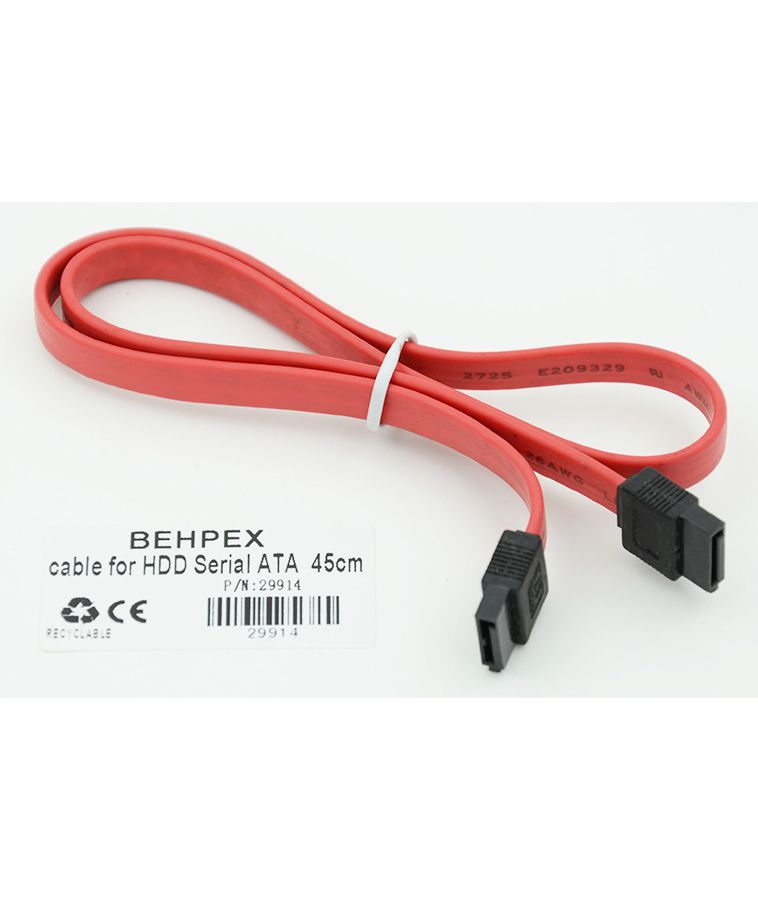 Кабель SATA SATA 0.45м
Кабель SATA SATA 0.45м