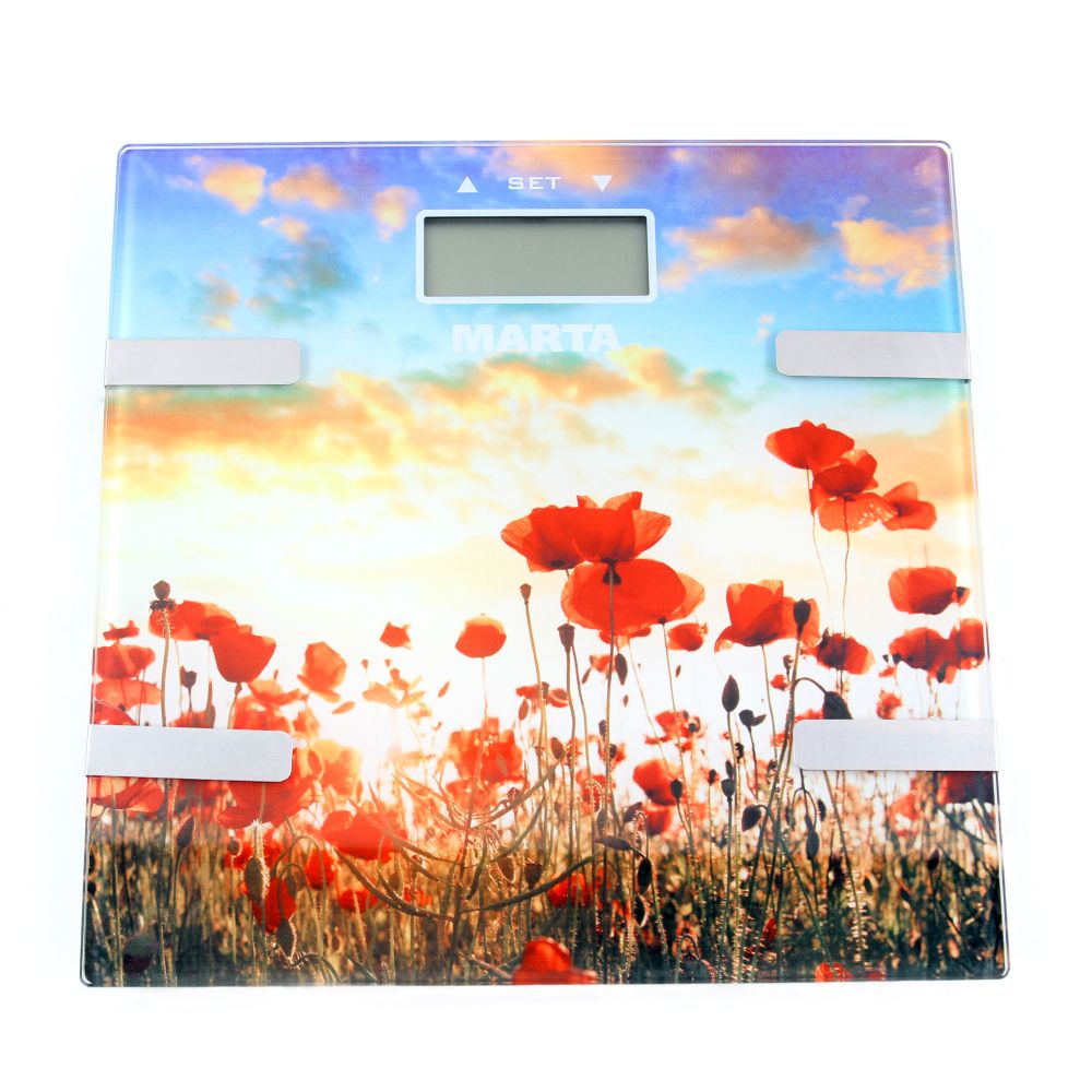Весы напольные Marta MT-1682 красные маки
Весы напольные Marta MT-1682 красные маки
