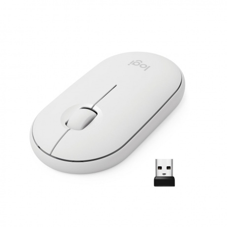 Мышь беспроводная Logitech M350 Pebble Mouse, white (910-005716), Белый
Мышь беспроводная Logitech M350 Pebble Mouse, white (910-005716), Белый