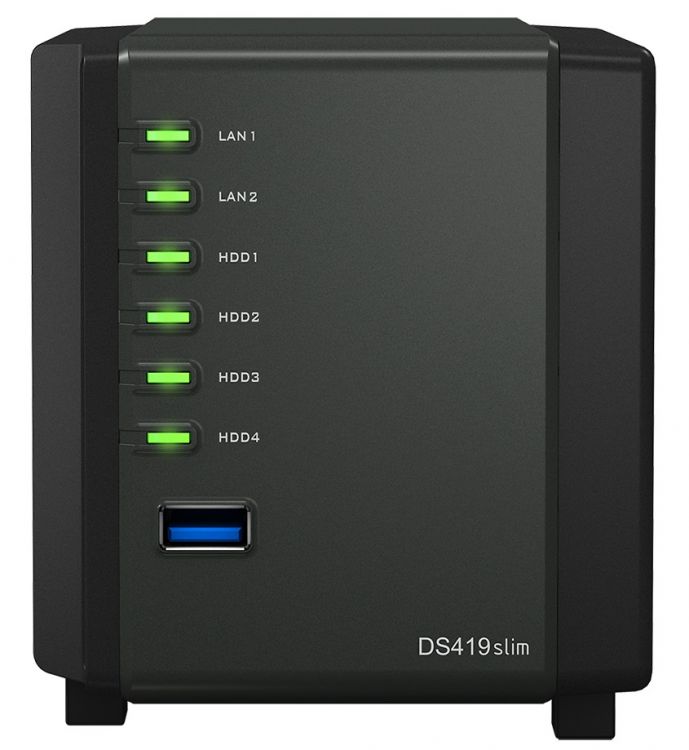 Сетевое хранилище NAS Synology DS419SLIM
Сетевое хранилище NAS Synology DS419SLIM