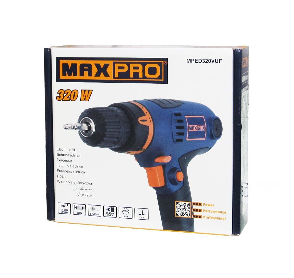 Дрель-шуруповерт MAX-PRO 85045, 320Вт
Дрель-шуруповерт MAX-PRO 85045, 320Вт