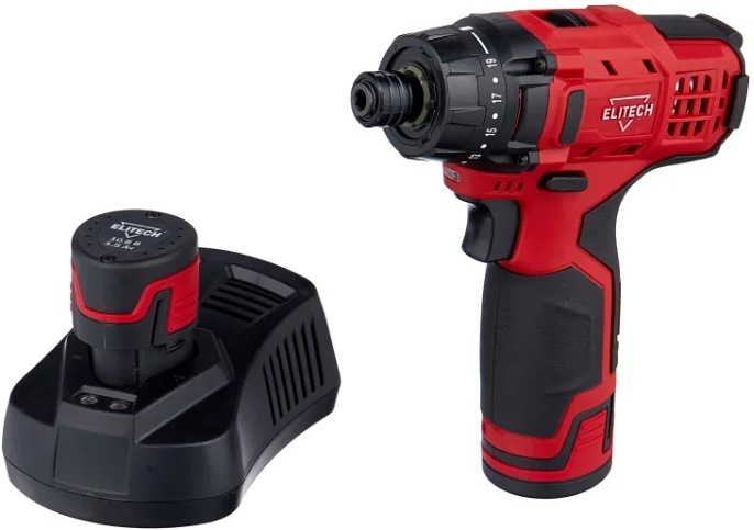 Винтоверт ударный аккумуляторный Elitech ВА 10.8УЛК2
Винтоверт ударный аккумуляторный Elitech ВА 10.8УЛК2