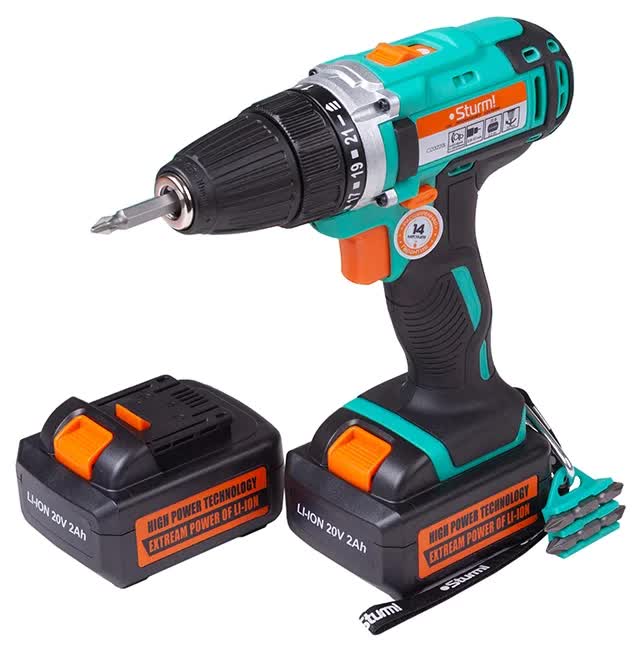 Дрель-шуруповерт аккумуляторная Sturm! CD3220L
Дрель-шуруповерт аккумуляторная Sturm! CD3220L