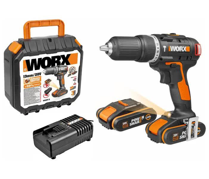 Дрель-шуруповерт аккумуляторная ударная Worx WX367.3
Дрель-шуруповерт аккумуляторная ударная Worx WX367.3