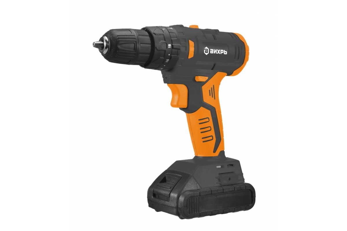 Дрель-шуруповерт аккумуляторная Вихрь ДА-18Л-2КУ/Б
Дрель-шуруповерт аккумуляторная Вихрь ДА-18Л-2КУ/Б