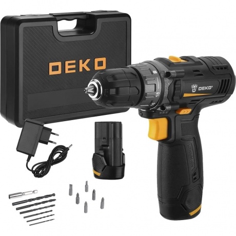 Дрель-шуруповерт аккумуляторная Deko GCD12DU3 Set 4 + набор 13 предметов 063-4140
Дрель-шуруповерт аккумуляторная Deko GCD12DU3 Set 4 + набор 13 предметов 063-4140