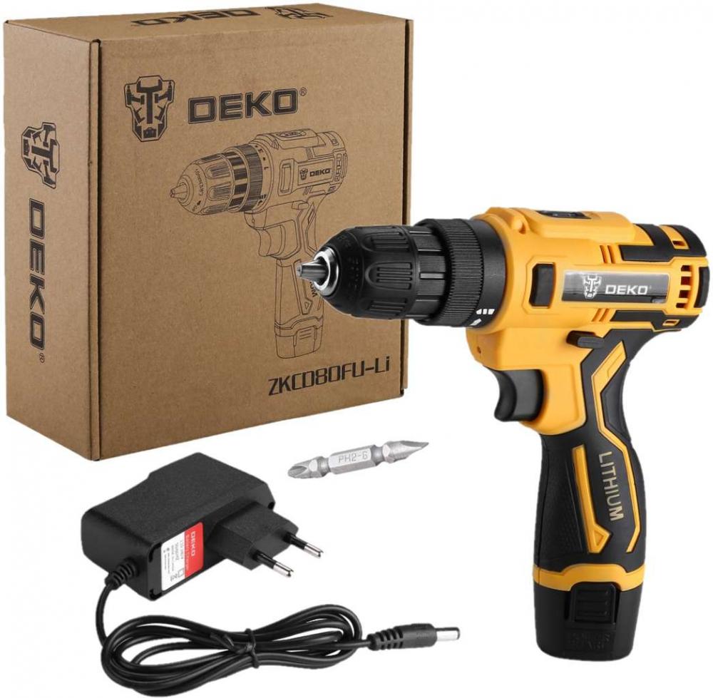Дрель-шуруповерт аккумуляторная Deko ZKCD80FU-Li Set1 063-4127
Дрель-шуруповерт аккумуляторная Deko ZKCD80FU-Li Set1 063-4127