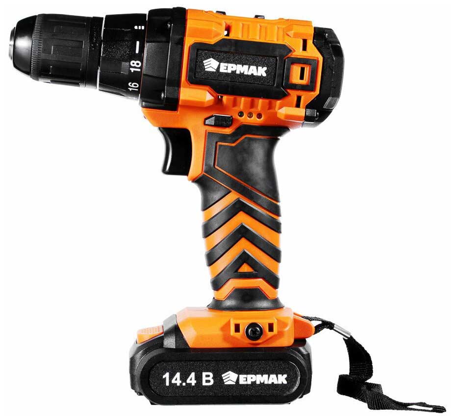 Дрель-шуруповерт аккумуляторная Ермак ДША-14.4-2 (646-324)
Дрель-шуруповерт аккумуляторная Ермак ДША-14.4-2 (646-324)