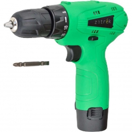 Дрель аккумуляторная Zitrek Green 12-Li (12В, Li-ion аккумулятор 2шт, ЗУ, бита, кейс)
Дрель аккумуляторная Zitrek Green 12-Li (12В, Li-ion аккумулятор 2шт, ЗУ, бита, кейс)