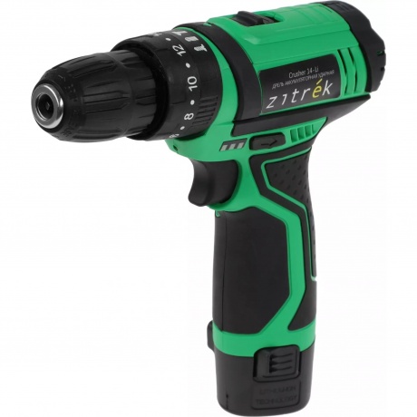 Дрель аккумуляторная ударная Zitrek Crusher 14-Li (12В, Li-ion аккум. 2шт, ЗУ, кейс, бита)
Дрель аккумуляторная ударная Zitrek Crusher 14-Li (12В, Li-ion аккум. 2шт, ЗУ, кейс, бита)