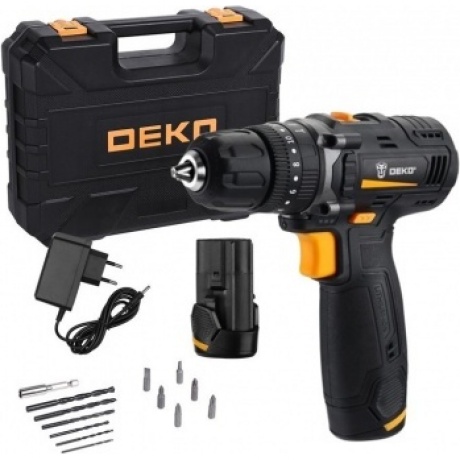 Дрель-шуруповерт ударная аккумуляторная DEKO GCD12DU SET4 в кейсе + оснастка 13 шт, 12В, 2x2.0Ач
Дрель-шуруповерт ударная аккумуляторная DEKO GCD12DU SET4 в кейсе + оснастка 13 шт, 12В, 2x2.0Ач
