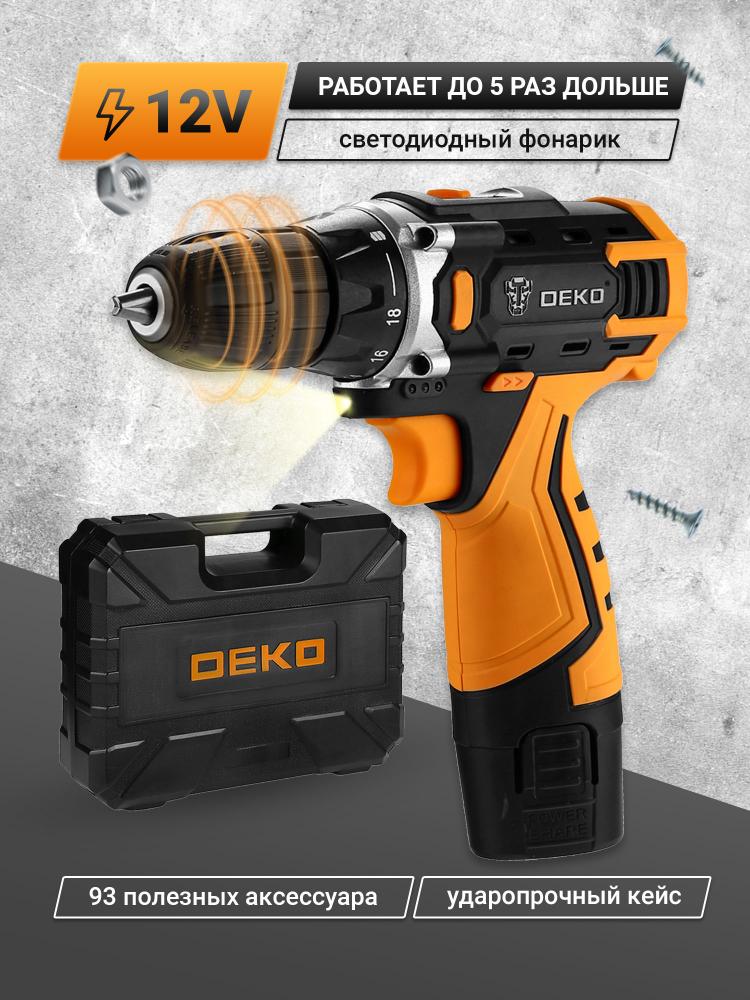 Аккумуляторная дрель-шуруповерт DEKO Banger 12v Li-Ion + набор инструмента 93 предмета, 1х2.0 Ач, з/у
Аккумуляторная дрель-шуруповерт DEKO Banger 12v Li-Ion + набор инструмента 93 предмета, 1х2.0 Ач, з/у