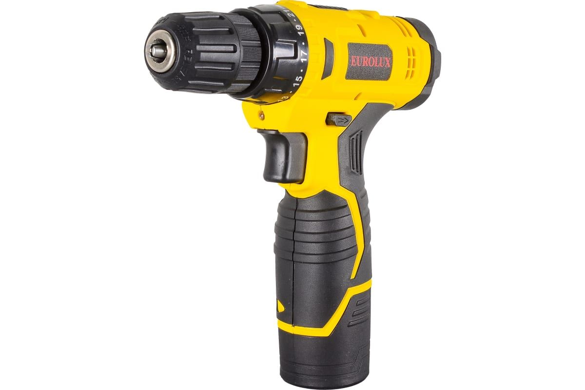 Дрель-шуруповерт аккумуляторная ДА-12/2Li Eurolux
Дрель-шуруповерт аккумуляторная ДА-12/2Li Eurolux