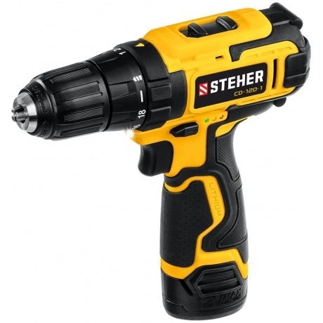 Дрель-шуруповерт, кейс (CD-120-1) STEHER 12 В, 30 Н·м, 1 АКБ (2 А·ч)
Дрель-шуруповерт, кейс (CD-120-1) STEHER 12 В, 30 Н·м, 1 АКБ (2 А·ч)