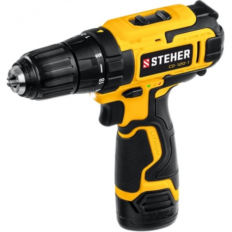 Дрель-шуруповерт, кейс (CD-120-1) STEHER 12 В, 30 Н·м, 1 АКБ (2 А·ч)
Дрель-шуруповерт, кейс (CD-120-1) STEHER 12 В, 30 Н·м, 1 АКБ (2 А·ч)