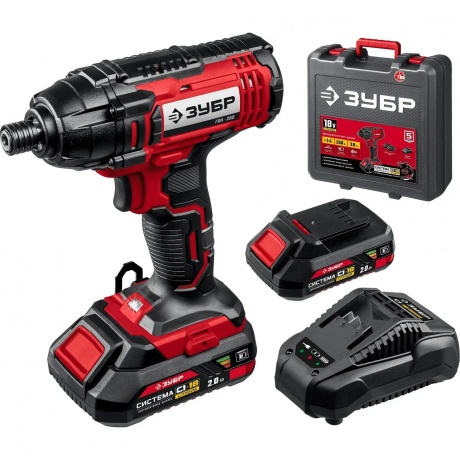 Винтоверт ударный, кейс (ГВЛ-255-22) ЗУБР С1-18, 18 В, 250 Н·м, 2 АКБ (2 А·ч)
Винтоверт ударный, кейс (ГВЛ-255-22) ЗУБР С1-18, 18 В, 250 Н·м, 2 АКБ (2 А·ч)
