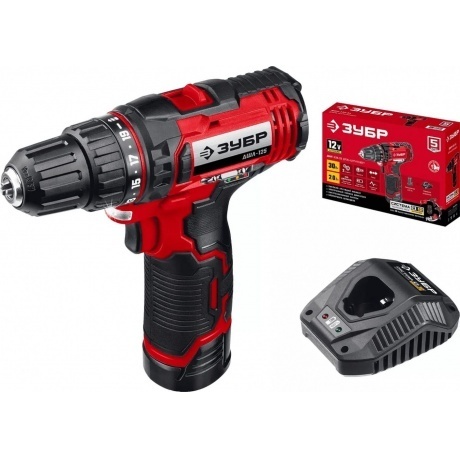 Дрель-шуруповерт ЗУБР С1-12, 12 В, 30 Н·м, 1 АКБ (2 А·ч), (ДШЛ-125-21)
Дрель-шуруповерт ЗУБР С1-12, 12 В, 30 Н·м, 1 АКБ (2 А·ч), (ДШЛ-125-21)