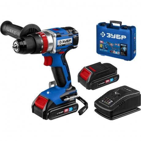 Дрель-шуруповерт ЗУБР Т7, 20 В, 70 Н·м, 2 АКБ (2 А·ч), бесщеточная ударная, кейс, Профессионал (DBS-201-22)
Дрель-шуруповерт ЗУБР Т7, 20 В, 70 Н·м, 2 АКБ (2 А·ч), бесщеточная ударная, кейс, Профессионал (DBS-201-22)