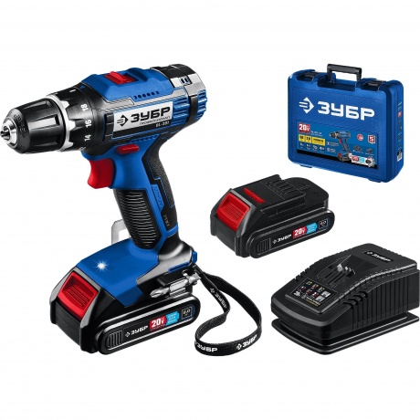 Дрель-шуруповерт ЗУБР Т7, 20 В, 50 Н·м, 2 АКБ (2 А·ч), кейс, Профессионал (DL-201-22)
Дрель-шуруповерт ЗУБР Т7, 20 В, 50 Н·м, 2 АКБ (2 А·ч), кейс, Профессионал (DL-201-22)