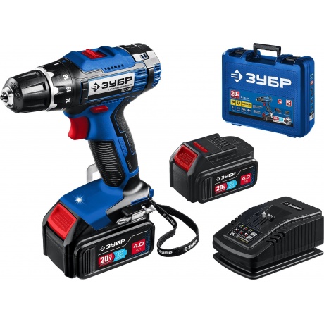 Дрель-шуруповерт ЗУБР Т7, 20 В, 50 Н·м, 2 АКБ (4 А·ч), кейс, Профессионал (DL-201-42)
Дрель-шуруповерт ЗУБР Т7, 20 В, 50 Н·м, 2 АКБ (4 А·ч), кейс, Профессионал (DL-201-42)