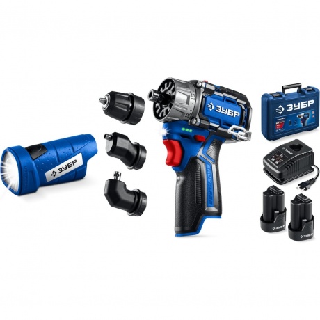 Набор: модульная дрель-шуруповерт + LED фонарь ЗУБР КОМБИ #4, BRUSHLESS, 12 В, 45 Н·м, 2 АКБ тип Т7 (2 А·ч), кейс, Профессионал (DB-125-22F)
Набор: модульная дрель-шуруповерт + LED фонарь ЗУБР КОМБИ #4, BRUSHLESS, 12 В, 45 Н·м, 2 АКБ тип Т7 (2 А·ч), кейс, Профессионал (DB-125-22F)