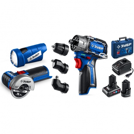 Набор: дрель-шуруповерт + мини УШМ + LED фонарь ЗУБР КОМБИ #5 BRUSHLESS, 12 В, 45 Н·м, 2 АКБ тип Т7 (4 и 2 А·ч), кейс, Профессионал (DB-125-42ABF)
Набор: дрель-шуруповерт + мини УШМ + LED фонарь ЗУБР КОМБИ #5 BRUSHLESS, 12 В, 45 Н·м, 2 АКБ тип Т7 (4 и 2 А·ч), кейс, Профессионал (DB-125-42ABF)