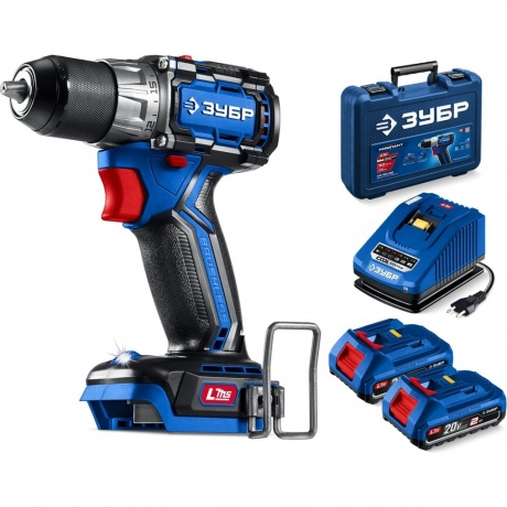 Дрель-шуруповерт ЗУБР КОМПАКТ #2 20 В, 50 Н·м, 2 АКБ LMS (2 А·ч), бесщеточная, кейс, ПРОФЕССИОНАЛ (DB-50-22)
Дрель-шуруповерт ЗУБР КОМПАКТ #2 20 В, 50 Н·м, 2 АКБ LMS (2 А·ч), бесщеточная, кейс, ПРОФЕССИОНАЛ (DB-50-22)