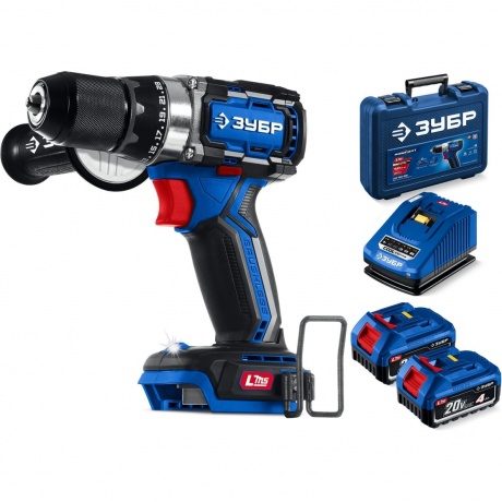 Дрель-шуруповерт ЗУБР 20 В, 70 Н·м, 2 АКБ LMS (4 А·ч), бесщеточная, кейс, ПРОФЕССИОНАЛ (DB-70-42)
Дрель-шуруповерт ЗУБР 20 В, 70 Н·м, 2 АКБ LMS (4 А·ч), бесщеточная, кейс, ПРОФЕССИОНАЛ (DB-70-42)