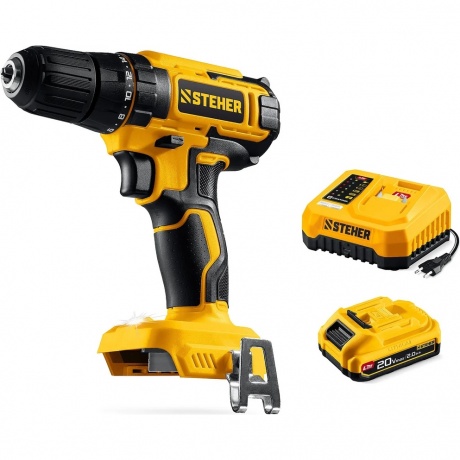 Дрель-шуруповерт STEHER 20 В, 40 Н·м, 1 АКБ LMS (2 А·ч), (CD-40-21)
Дрель-шуруповерт STEHER 20 В, 40 Н·м, 1 АКБ LMS (2 А·ч), (CD-40-21)