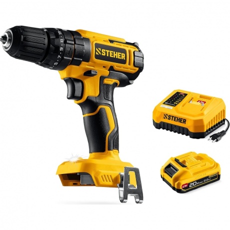 Дрель-шуруповерт ударная STEHER 20 В, 40 Н·м, 1 АКБ LMS (2 А·ч), (CDS-40-21)
Дрель-шуруповерт ударная STEHER 20 В, 40 Н·м, 1 АКБ LMS (2 А·ч), (CDS-40-21)