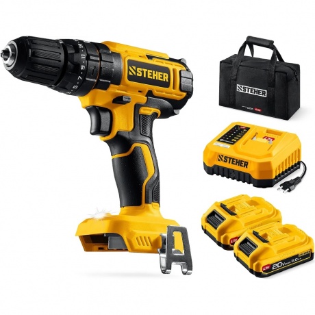 Дрель-шуруповерт ударная STEHER 20 В, 40 Н·м, 2 АКБ LMS (2 А·ч), сумка (CDS-40-22)
Дрель-шуруповерт ударная STEHER 20 В, 40 Н·м, 2 АКБ LMS (2 А·ч), сумка (CDS-40-22)