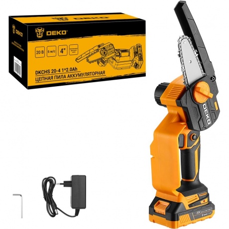 Пила цепная аккумуляторная DEKO DKCHS 20-4, 20В, 1x2.0Ач 063-4480
Пила цепная аккумуляторная DEKO DKCHS 20-4, 20В, 1x2.0Ач 063-4480