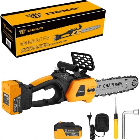 Пила цепная Deko DKCHS 20 аккум. дл.шины:12" (30cm) 2аккум. 4Ач ЗУ (085-2000)
Пила цепная Deko DKCHS 20 аккум. дл.шины:12" (30cm) 2аккум. 4Ач ЗУ (085-2000)