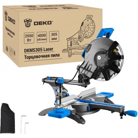 Пила торцовочная Deko DKMS305 Laser 2550Вт 4000об/мин d=305мм
Пила торцовочная Deko DKMS305 Laser 2550Вт 4000об/мин d=305мм