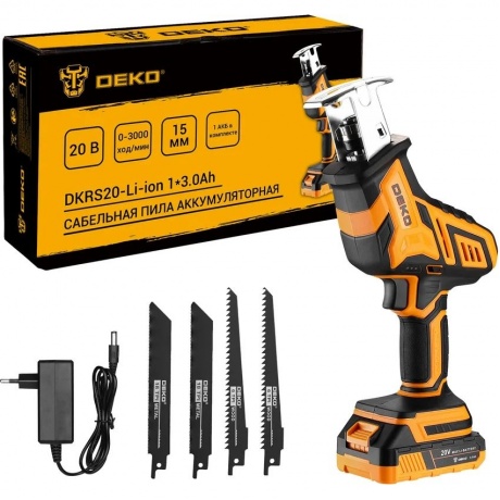 Пила сабельная Deko DKRS20-Li-ion аккум. 3000ход/мин (085-1069)
Пила сабельная Deko DKRS20-Li-ion аккум. 3000ход/мин (085-1069)