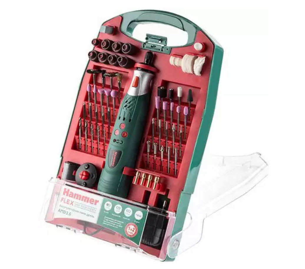 Мини-дрель аккумуляторная Hammer Flex AMD3.6
Мини-дрель аккумуляторная Hammer Flex AMD3.6