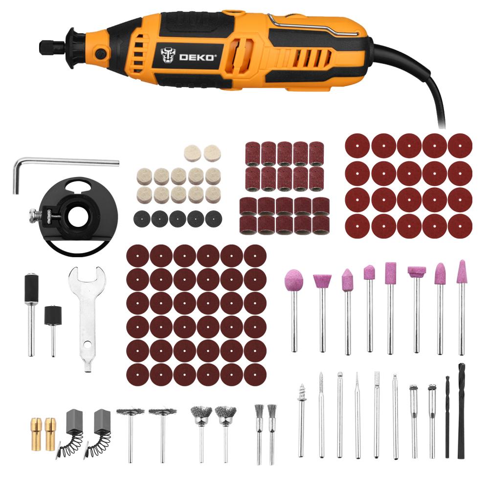 Гравер электрический Deko DKRT200E + набор126 предметов (063-1415)
Гравер электрический Deko DKRT200E + набор126 предметов (063-1415)