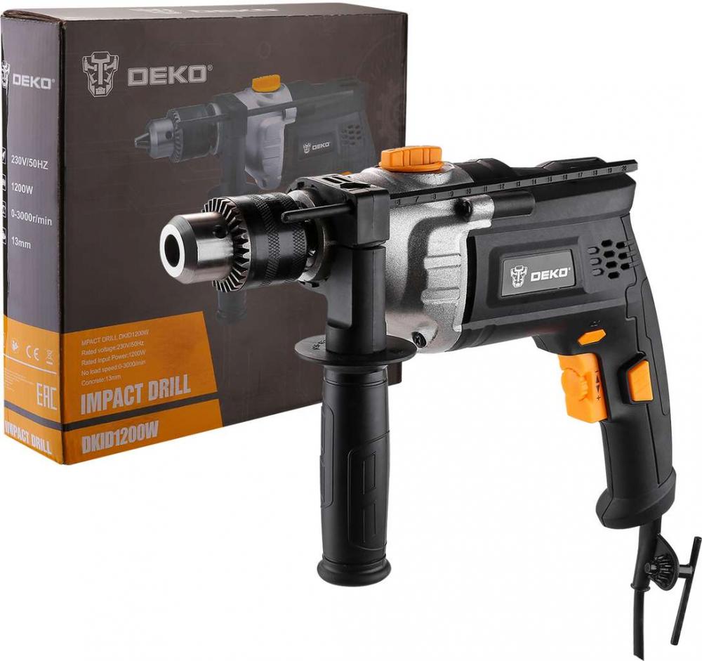 Дрель ударная сетевая DEKO DKID1200W 
Дрель ударная сетевая DEKO DKID1200W