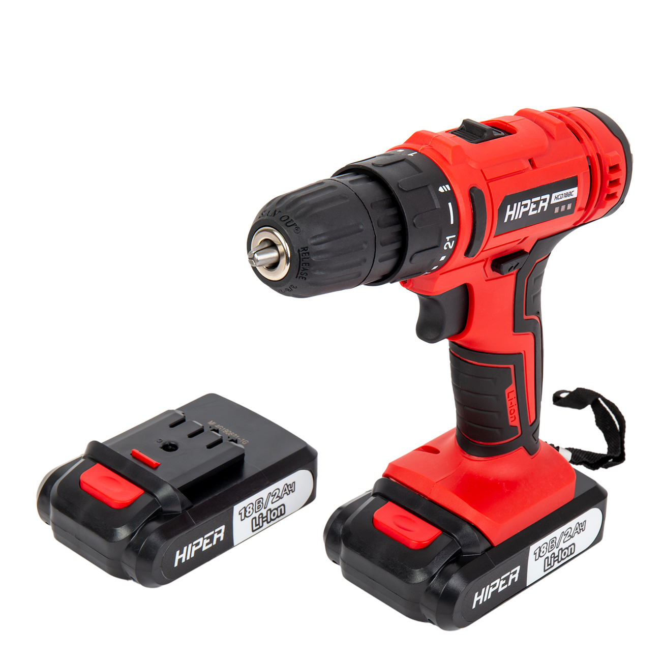 Дрель аккумуляторная HIPER HCD18BС 18В, 35Нм, 2Ач, 0-350/0-1350 об/мин, 2 акк, Li-ion, БЗП 10мм, кейс
Дрель аккумуляторная HIPER HCD18BС 18В, 35Нм, 2Ач, 0-350/0-1350 об/мин, 2 акк, Li-ion, БЗП 10мм, кейс