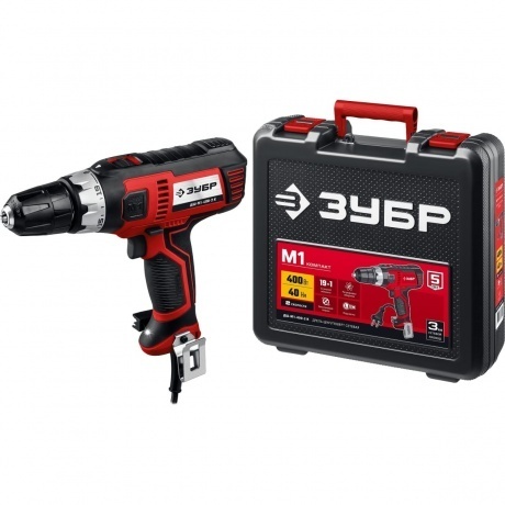 Дрель-шуруповерт сетевая ЗУБР 400 Вт, 40 Н·м, кейс, (ДШ-М1-400-2 К)
Дрель-шуруповерт сетевая ЗУБР 400 Вт, 40 Н·м, кейс, (ДШ-М1-400-2 К)