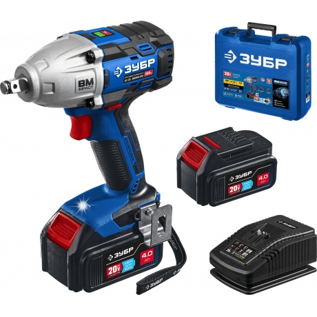 Гайковерт бесщеточный ЗУБР кейс, Профессионал (GB-500-42)
Гайковерт бесщеточный ЗУБР кейс, Профессионал (GB-500-42)