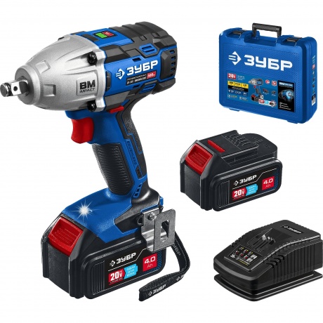 Гайковерт бесщеточный ЗУБР кейс, Профессионал (GB-500-42)
Гайковерт бесщеточный ЗУБР кейс, Профессионал (GB-500-42)