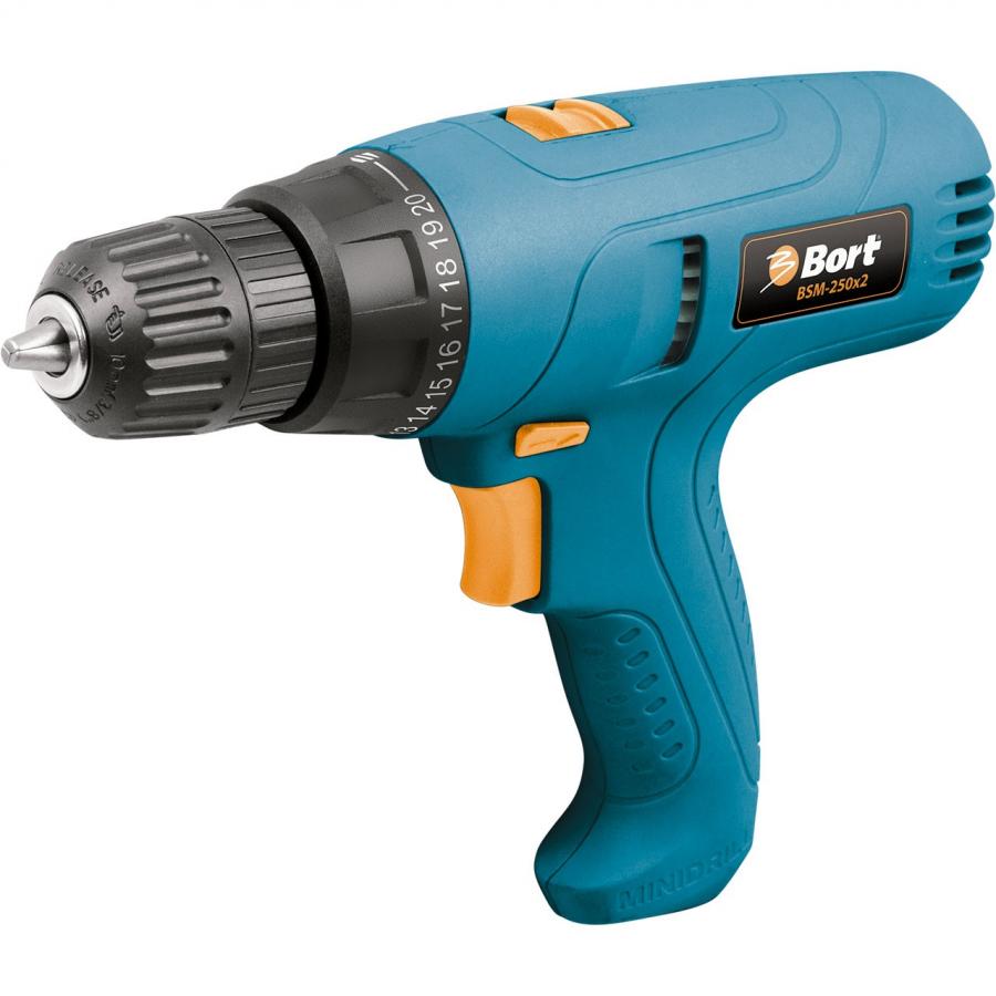 Дрель-шуруповерт Bort BSM-250x2
Дрель-шуруповерт Bort BSM-250x2
